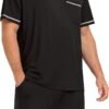 Men Modal Pajamas Set Comfy Sleepwear Short Sleeve Pjs Set Soft 2 Piece Lounge Set Cozy Nightwear with Pockets