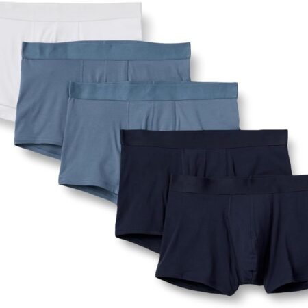Men's Cotton Jersey Boxer Shorts Underwear, Pack of 5