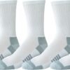 Men's Performance Cotton Moisture Control Socks, Athletic Crew, Breathable, 6 Pairs