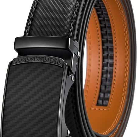 Men's Belt,Slide Ratchet Belt For Gift Men Dress Pant Shirt Oxfords,Trim To Fit