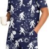 Mens Pajamas Set Summer Pjs Sets Lightweight Short Sleeve Pajama Soft Sleepwear Loungewear with Pockets