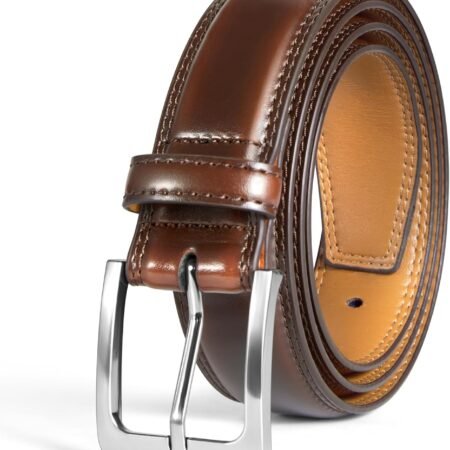 Men's Genuine Leather Dress Belts, Handmade Classic Every Day Leather Jeans Belt for Men Work Business Casual