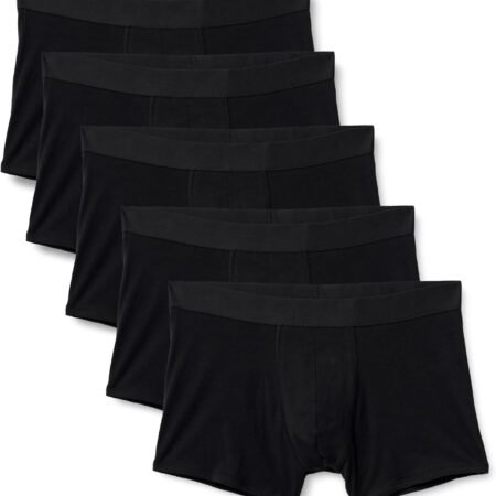 Men's Cotton Jersey Boxer Shorts Underwear, Pack of 5