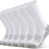 Mens Athletic Cushioned Crew Socks 6 Pairs Cotton Comfy and Moisture-Wicking for Running Training Sports