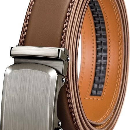 Men's Belt,Slide Ratchet Belt For Gift Men Dress Pant Shirt Oxfords,Trim To Fit