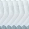 Men's Cotton Crew Athletic Socks with Cushioned Sole, 10 Pairs