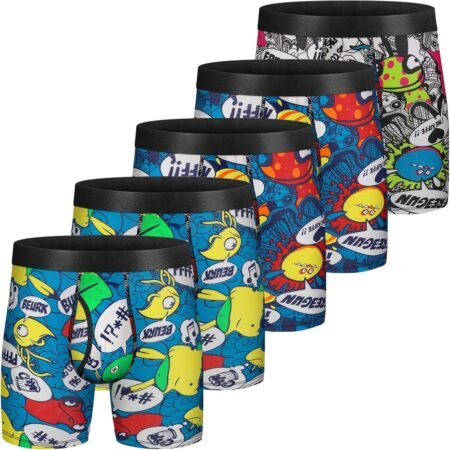 Mens Boxer Briefs Cotton Underwear Short Leg Comfy Breathable Sport Short Leg Boxer Briefs