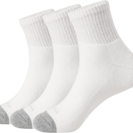 Men's Athletic Ankle Socks 3/8 Pairs Thick Cushion Running Socks for Men&Women Cotton Socks 6-9/9-12/12-15