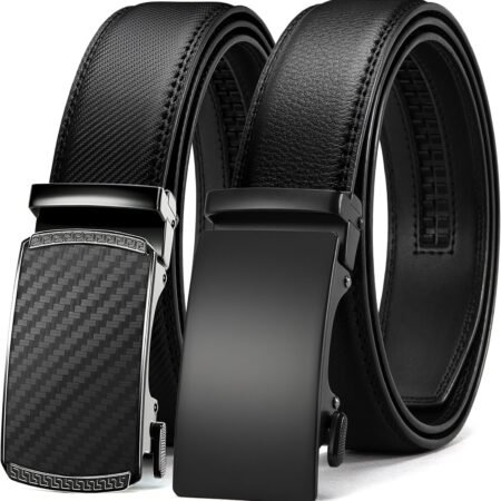 Leather Ratchet Belt Men 2 Pack - Customizable Fit, Effortless Style (35mm)