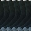 Men's Cotton Crew Athletic Socks with Cushioned Sole, 10 Pairs
