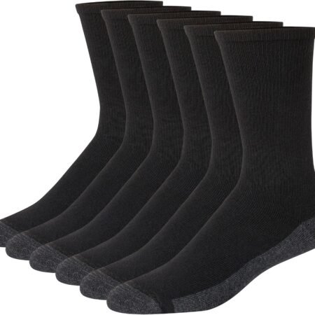 mens Max Cushioned Crew Socks, Moisture-wicking With Odor Control, Multi-packCrew Sock