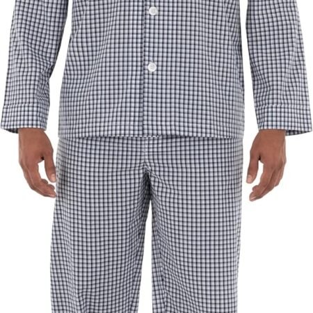 mens Long Sleeve Broadcloth Pajama Set