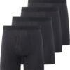 Mens Boxer Briefs Pack of 4 Microfiber Boxers for Men Tagless, Moisture Wicking, Breathable Mens Underwear